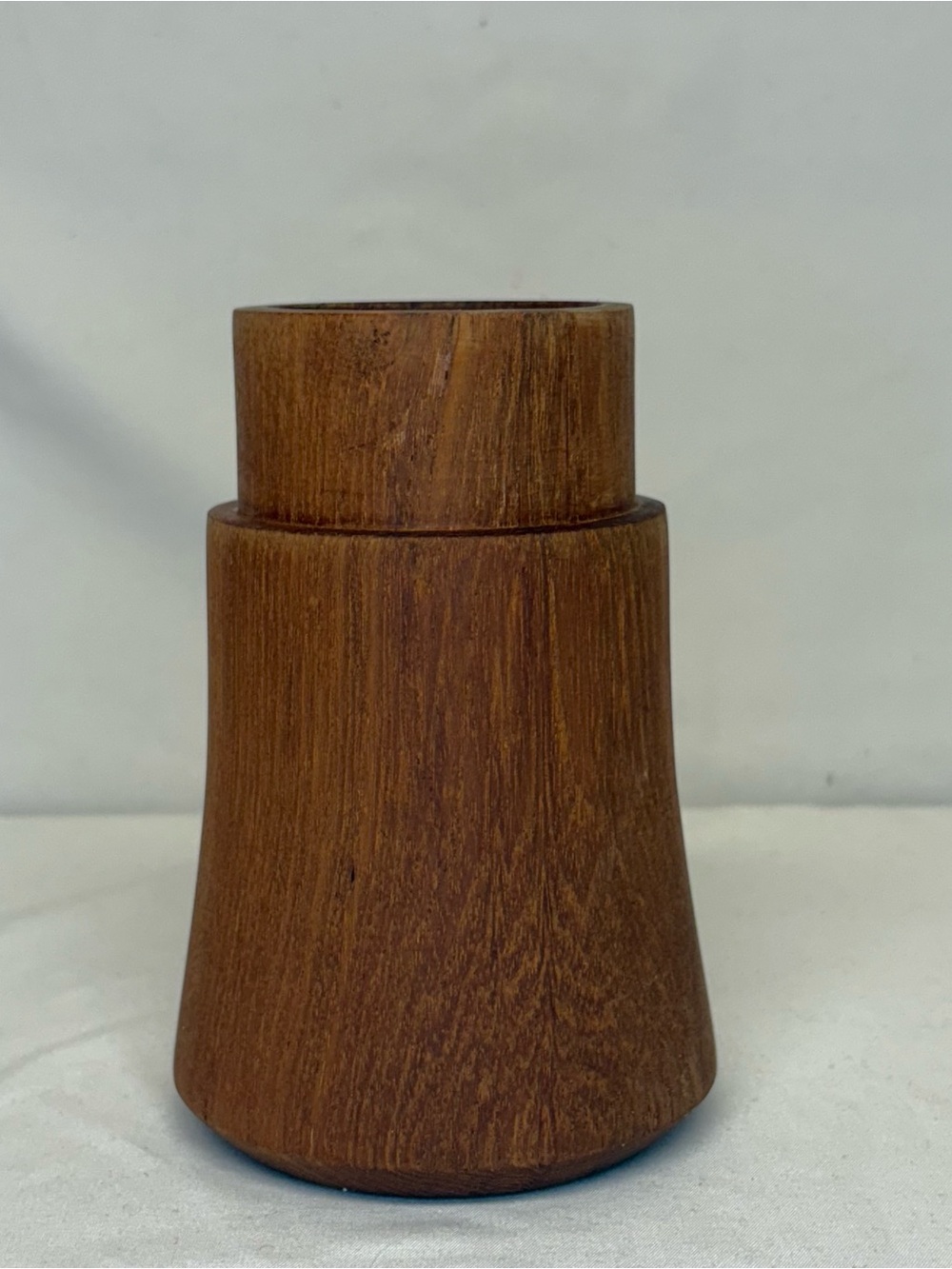 Vintage Mid Century Modern Dansk Teak Wood & Brass Candle Holder IHQ Malaysia